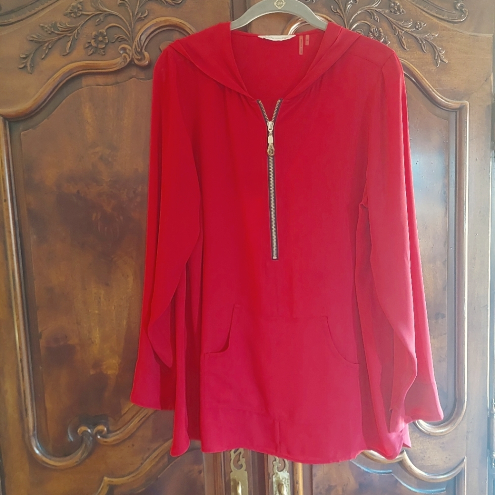 Soft Surroundings chiffon hoodie